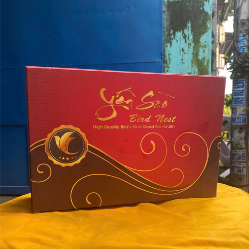Combo Hộp quà Vuông 1 đường- đỏ nâu lượn sóng