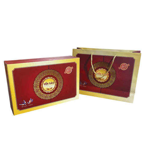 Combo Hộp quà Vuông 1 đường- đỏ đô