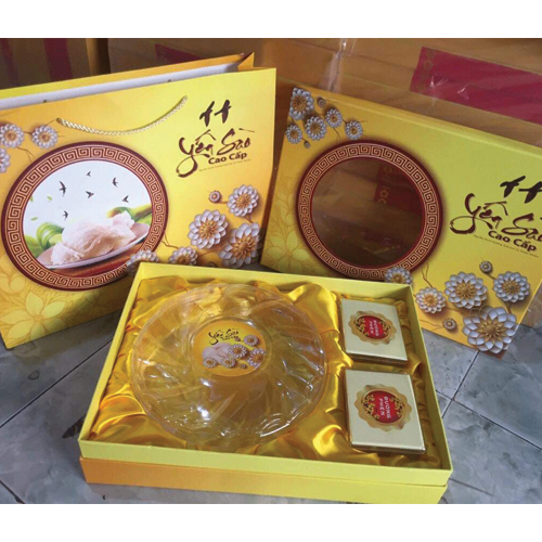 Combo Hộp Quà Gấp Vàng cúc gồm Túi