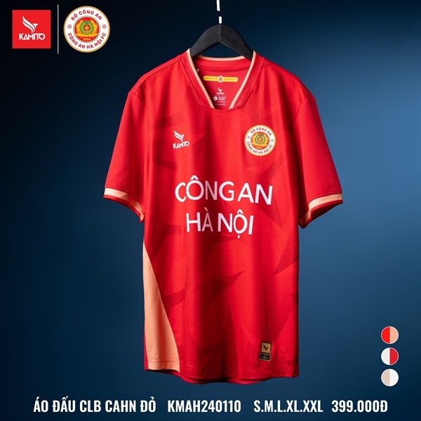 Áo thi đấu bóng đá logo CAHN FC 2024 - Đỏ