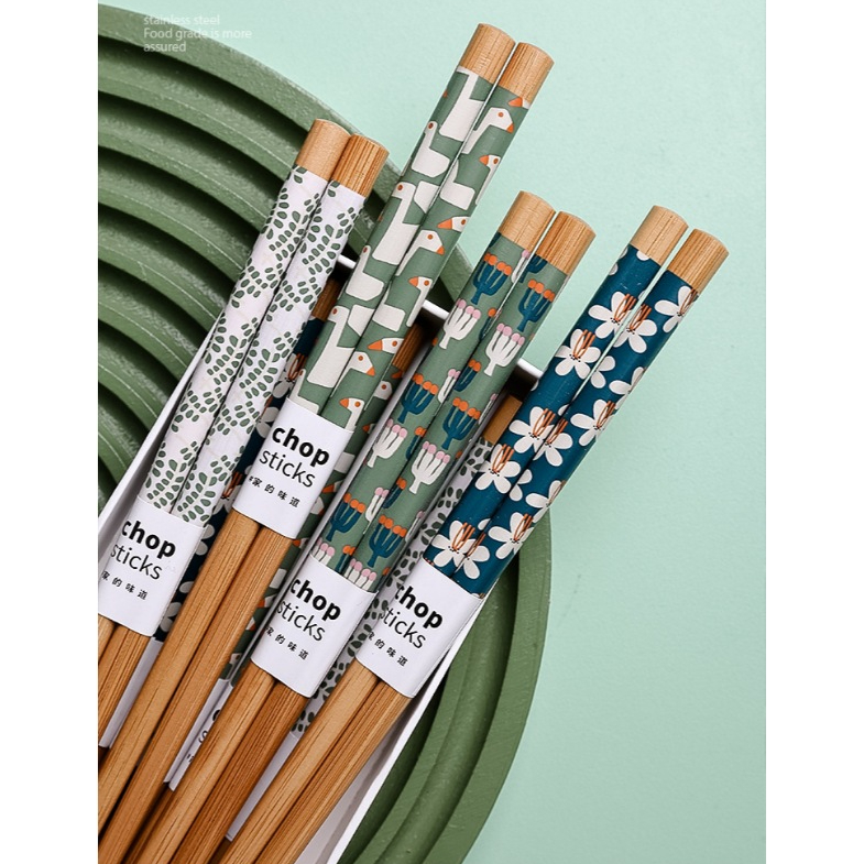 Bộ đũa tre chống mốc 8 đôi | Mold resistant bamboo chopsticks