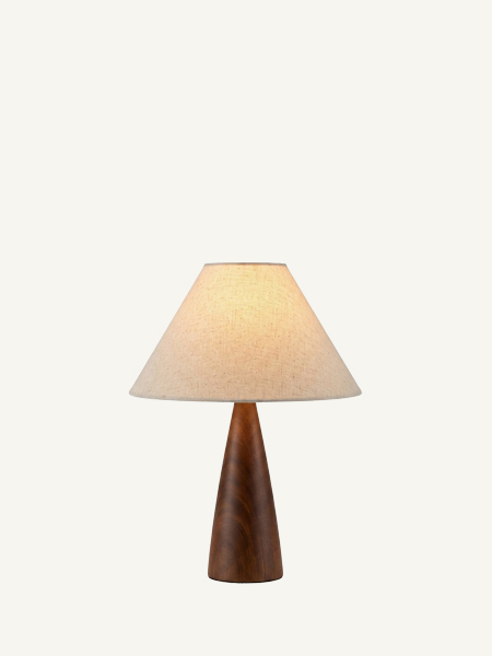 Đèn bàn thân gỗ phong cách Wabi-sabi decor phòng khách