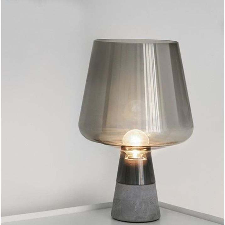 Đèn bàn thuỷ tinh cao cấp LEIMU | Industrial Glass Cement Lamp