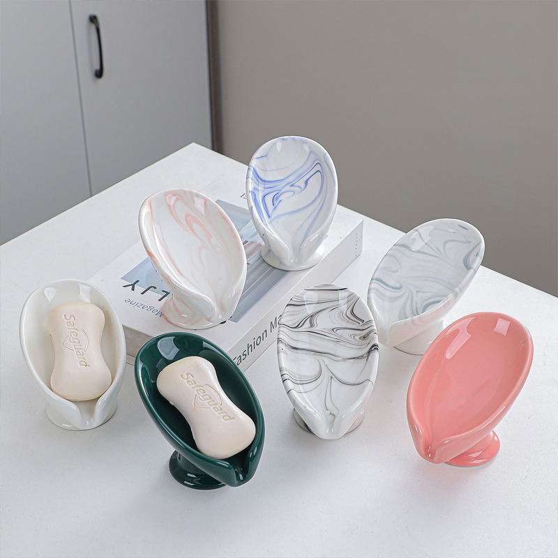 Đĩa đựng xà phòng gốm sứ vân đá Marble