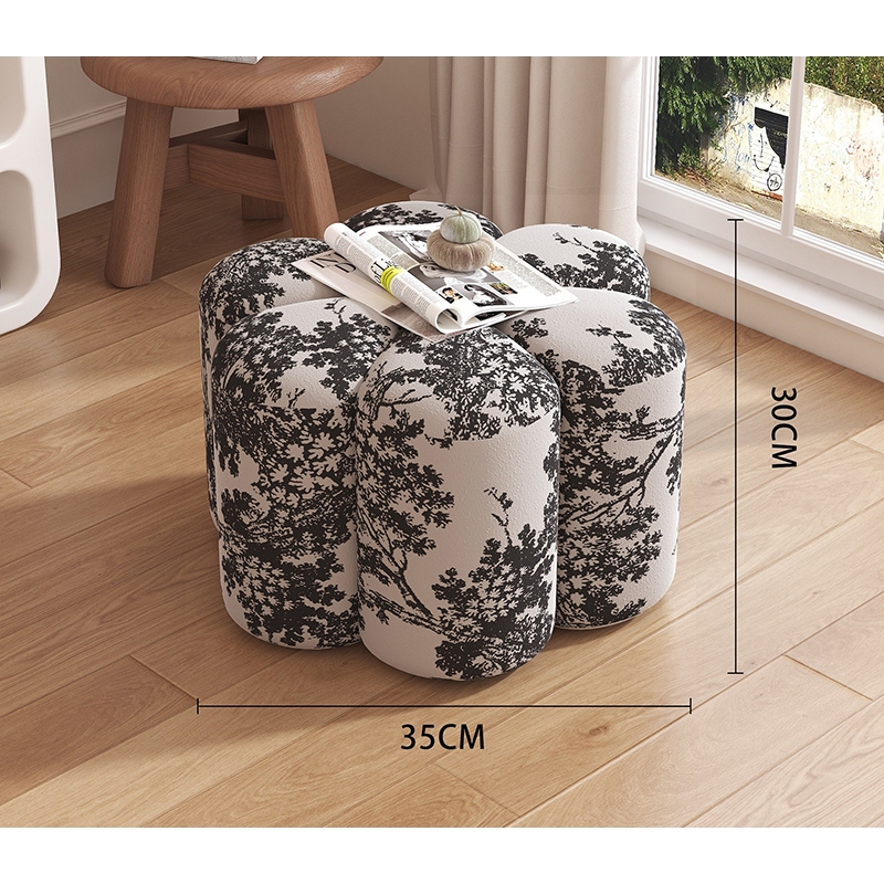 Ghế đôn sofa hình cánh hoa | Flower Shaped Ottoman - Họa tiết rừng