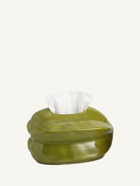 Hộp khăn giấy Carambola gốm sứ hình trái khế