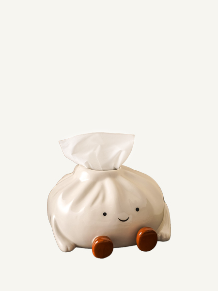 Hộp đựng giấy ăn gốm sứ hình bánh bao