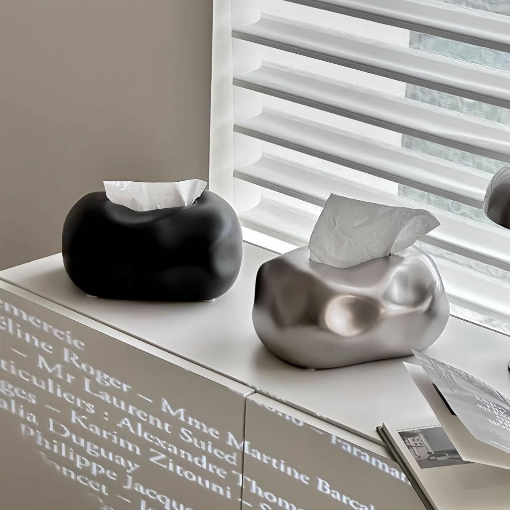 Hộp khăn giấy nghệ thuật Abstract chất liệu gốm sứ