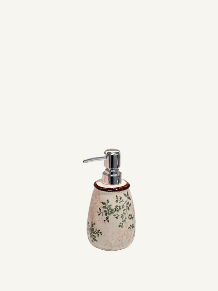 Lọ đựng lotion gốm sứ họa tiết hoa dây