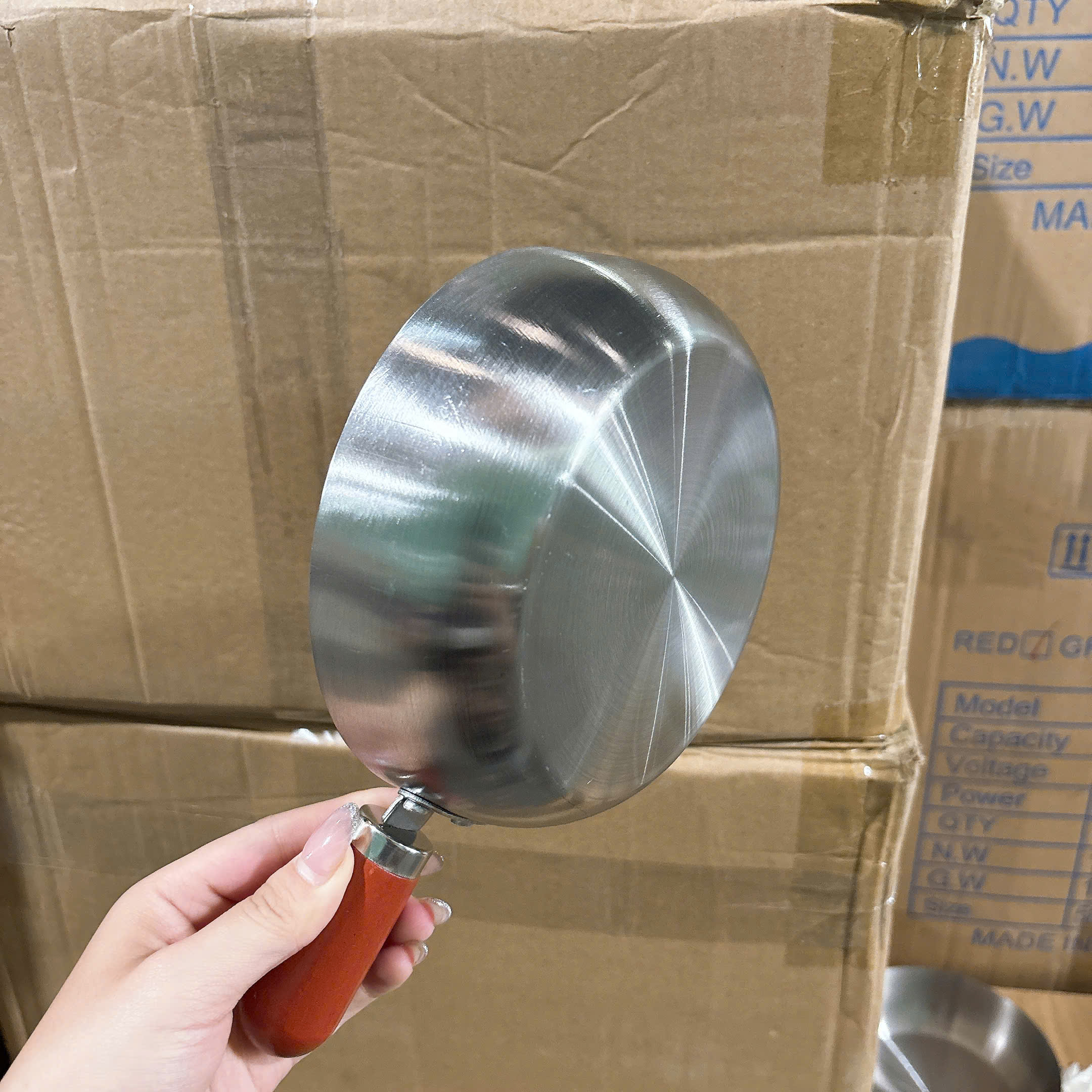 [120] Chảo Inox Cán Ngắn 16cm NẶNG