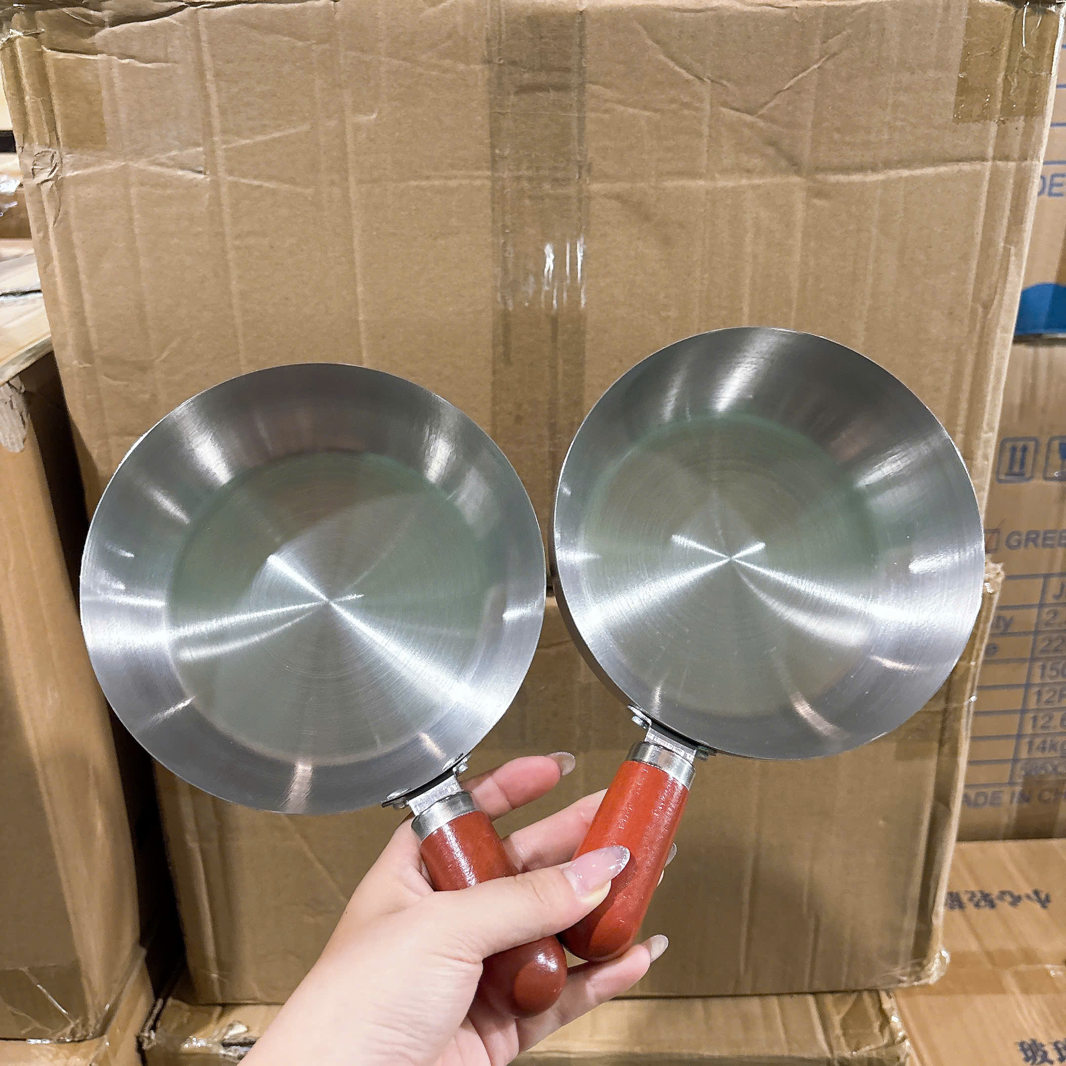[120] Chảo Inox Cán Ngắn 16cm NẶNG