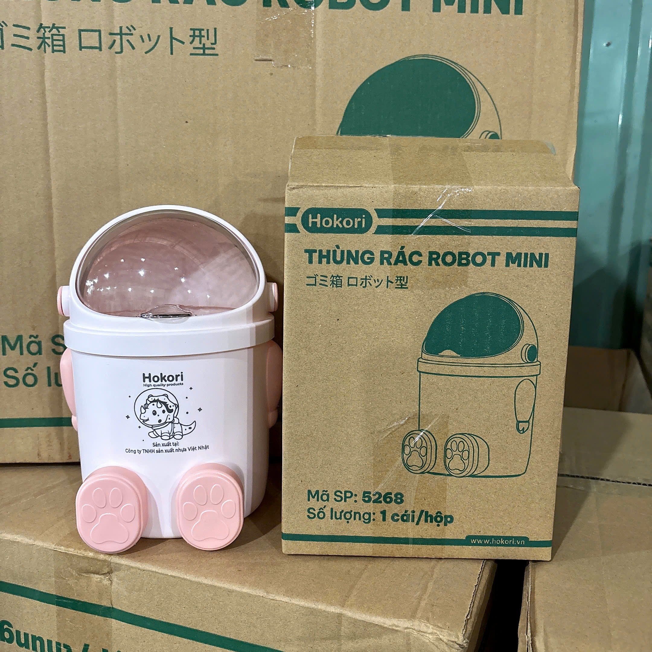 [18] Thùng Rác Robot Mini Hokori 5268