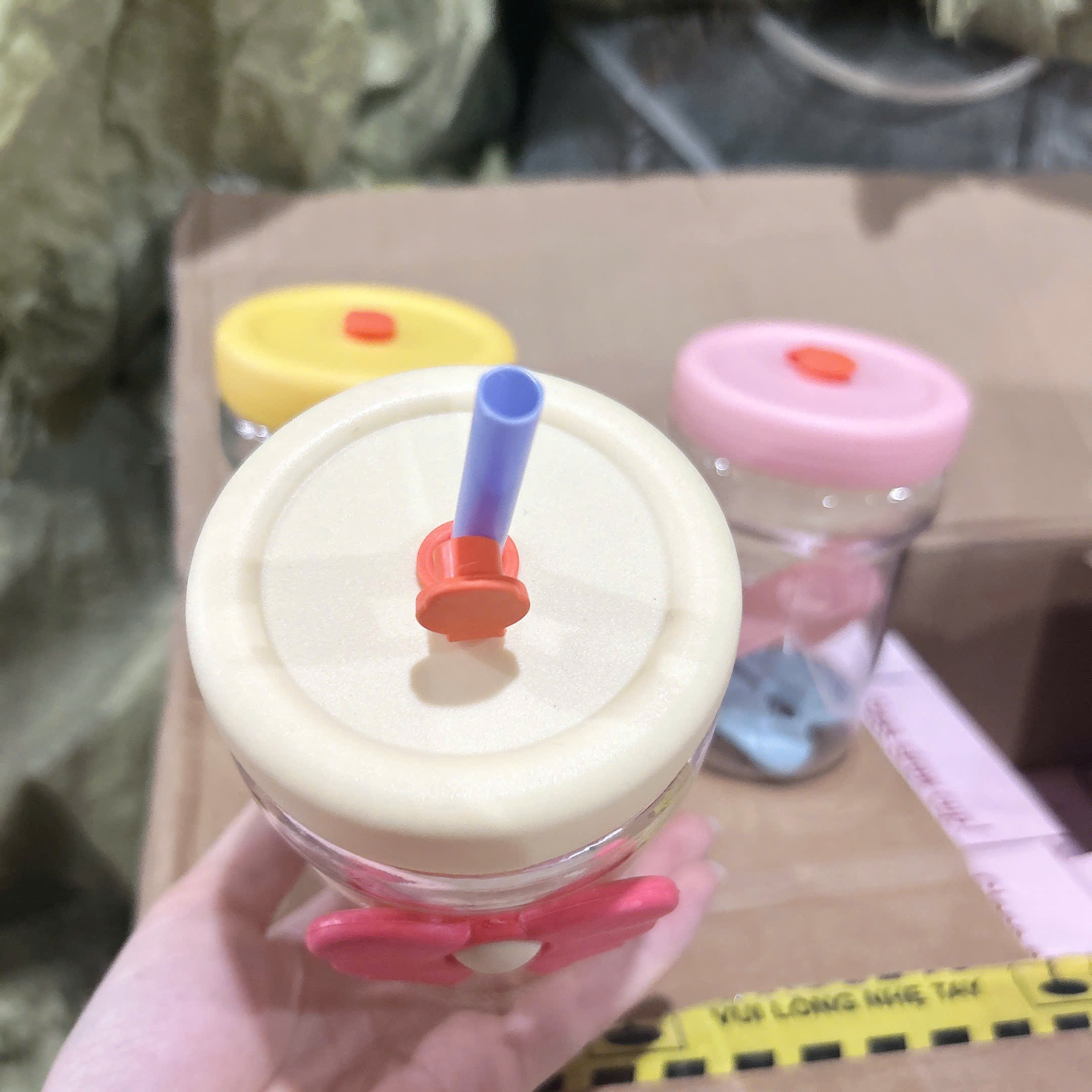 [68] Cốc Thuỷ Tinh Charm Nơ 450ml