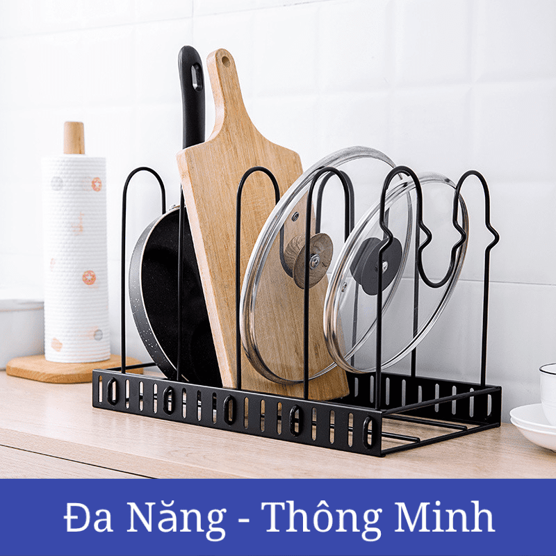[10] Kệ Để Thớt, Nắp Nồi Bằng Sắt Tháo Lắp