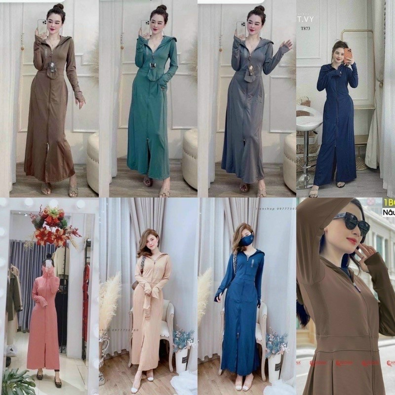 [007|100] Váy Áo Chống Nắng Toàn Thân 2 Lớp
