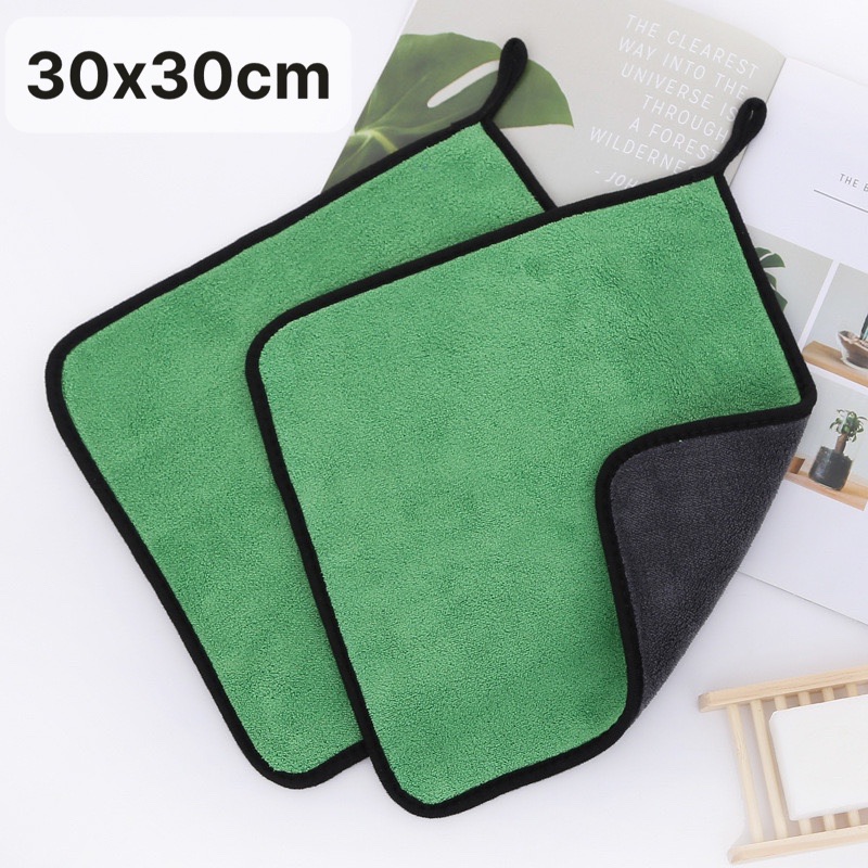 [2000] Khăn Lau Kính Siêu Thấm Hút Vàng 30x30cm TKO