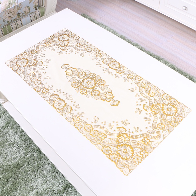 [120] Khăn Trải Bàn Nhũ Vàng 50x110cm