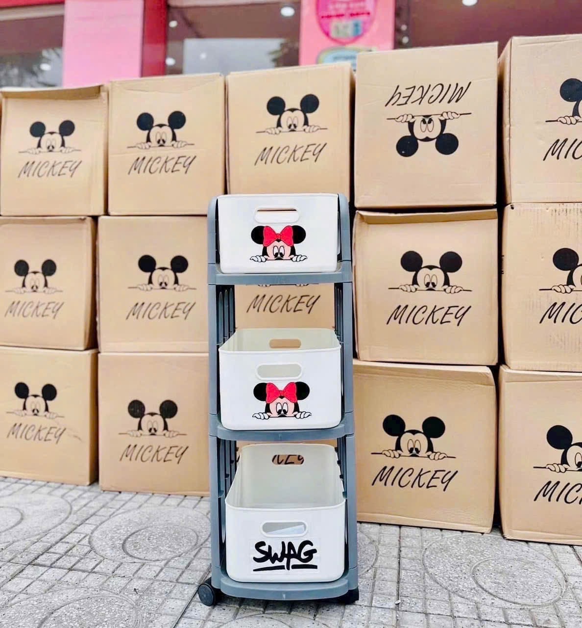 [1] Kệ Đa Năng 3 Tầng Mickey