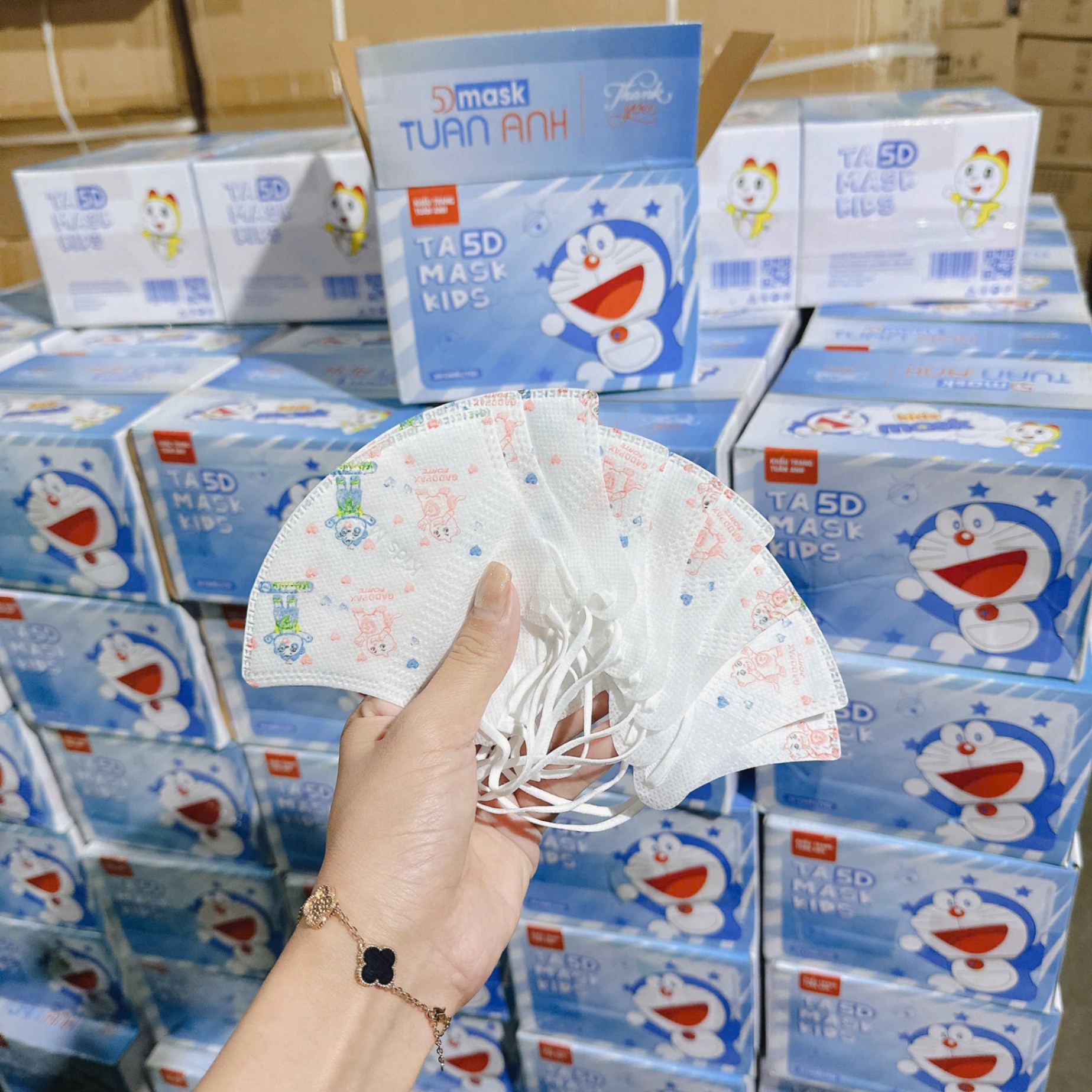 [5] Hộp 100c Khẩu Trang Trẻ Em 5D