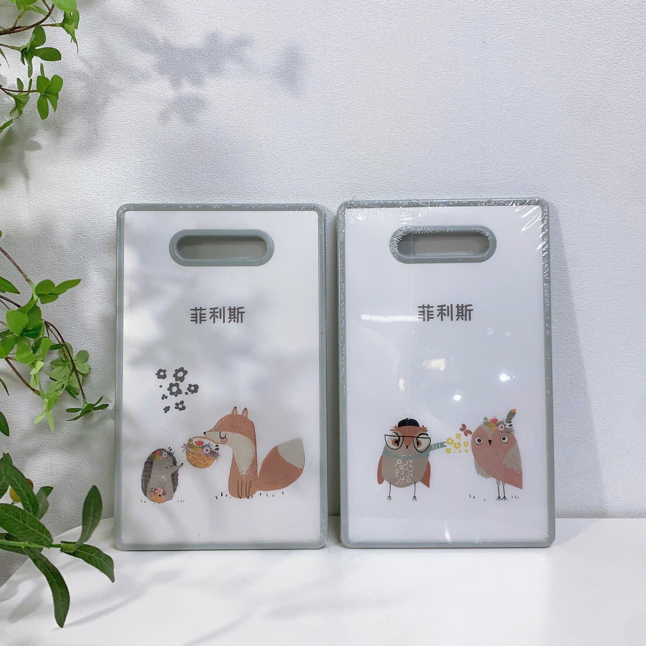 [72] Thớt Nhựa Chữ Nhật In Hoạ Tiết Chìm 2337