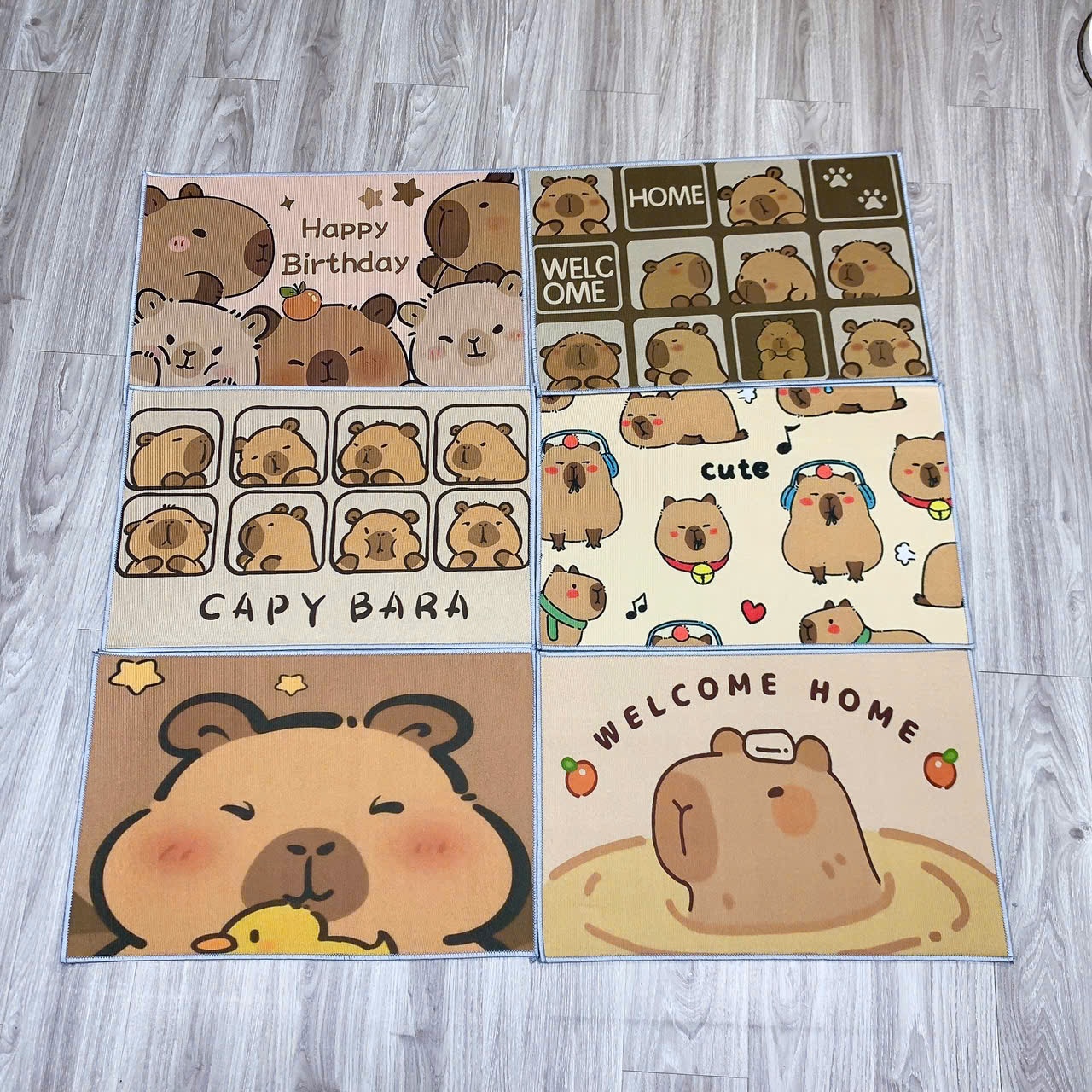 [300] Thảm Chân Vải Chữ Nhật-Capybara