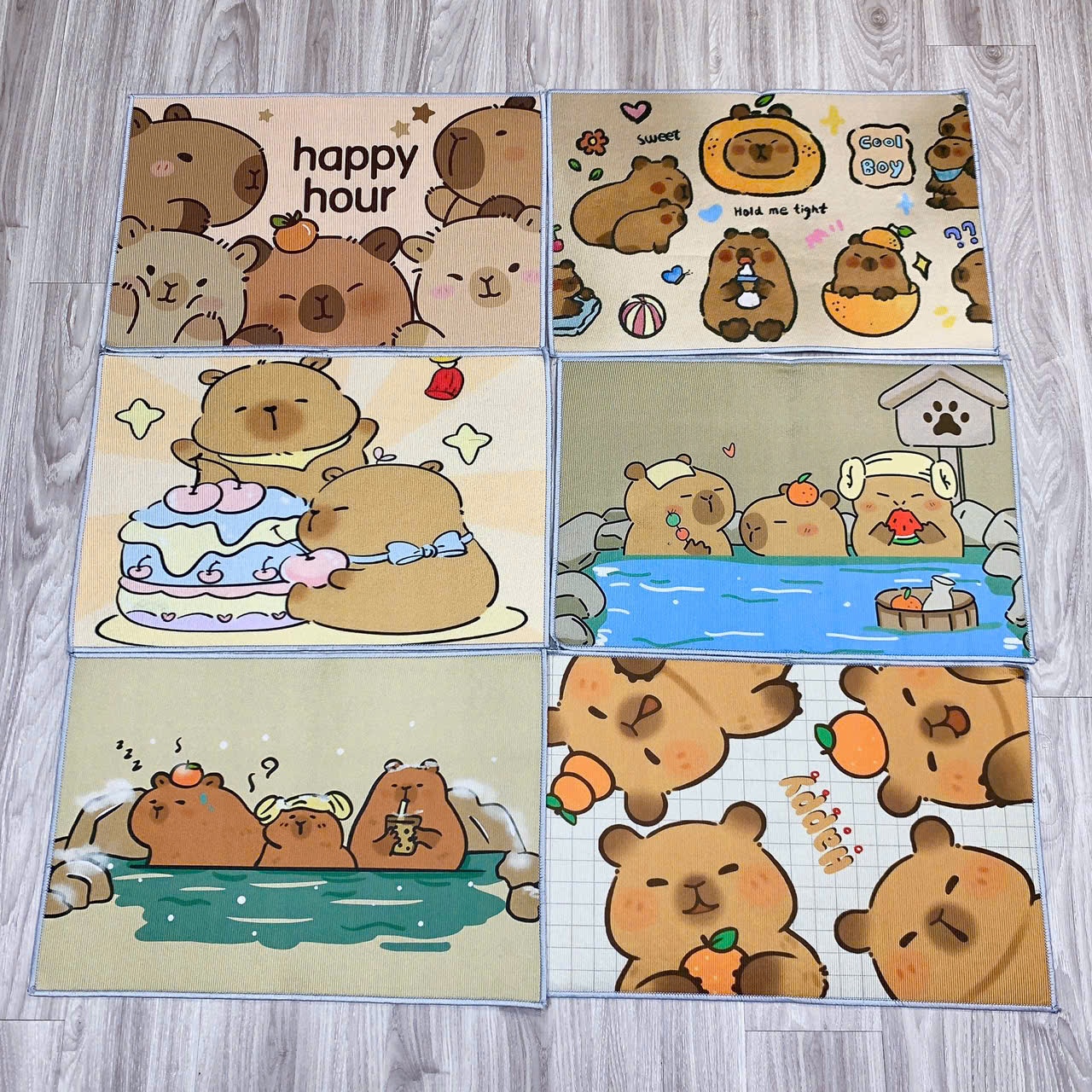 [300] Thảm Chân Vải Chữ Nhật-Capybara