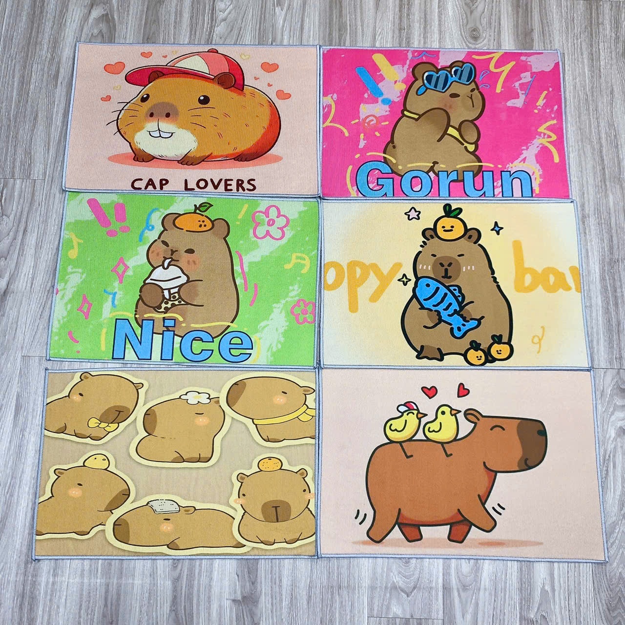 [300] Thảm Chân Vải Chữ Nhật-Capybara