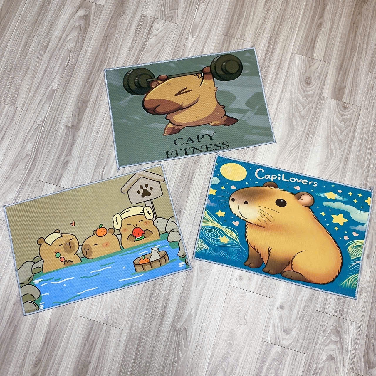 [300] Thảm Chân Vải Chữ Nhật-Capybara