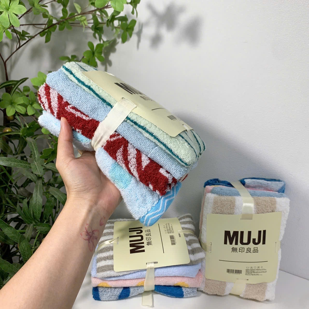[140] Set 4 Khăn Vải Muji MÀU