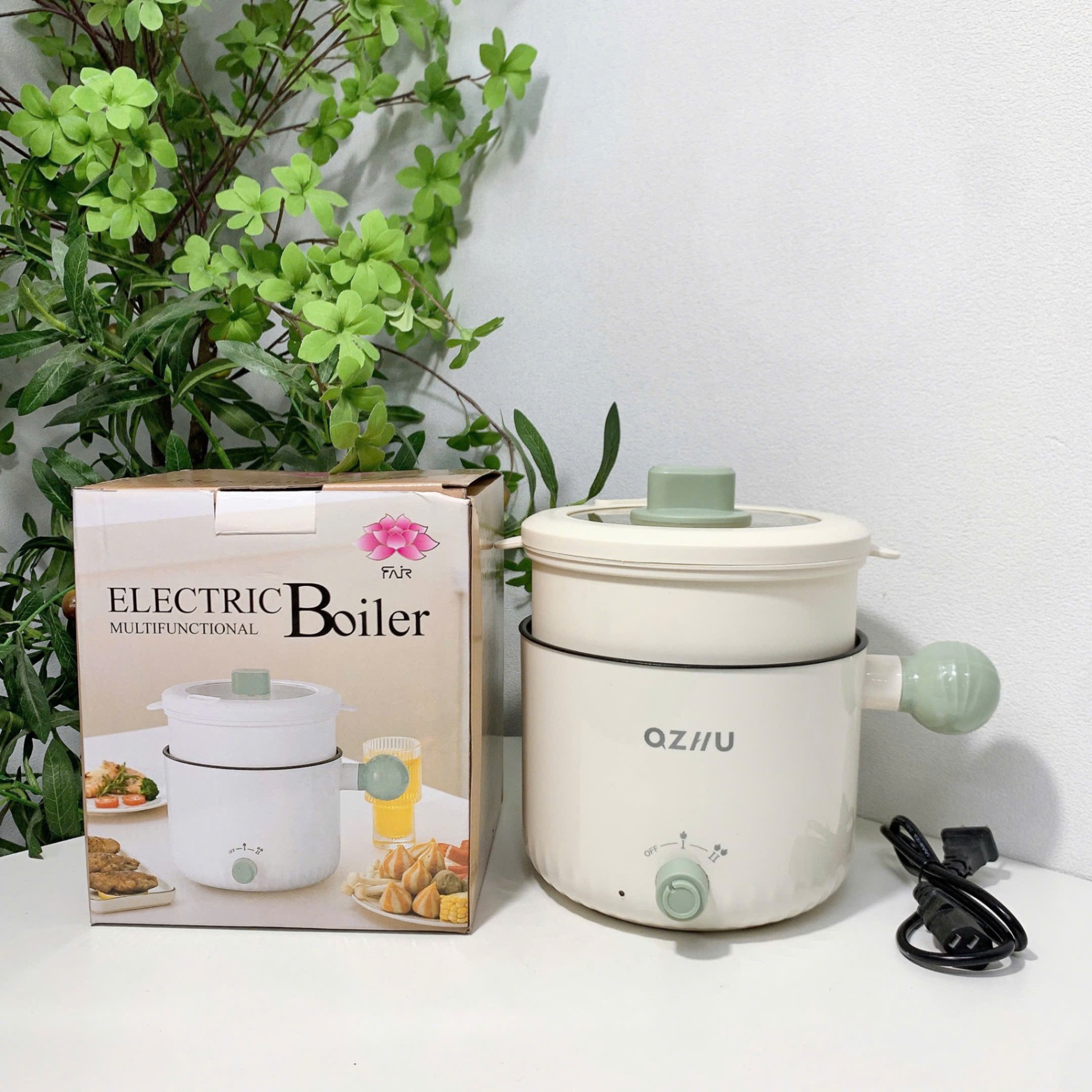 [36] Nồi Lẩu Điện AZHU Mini -Có Khay Hấp