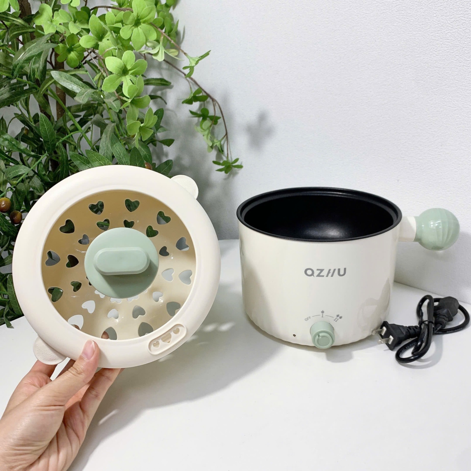 [36] Nồi Lẩu Điện AZHU Mini -Có Khay Hấp