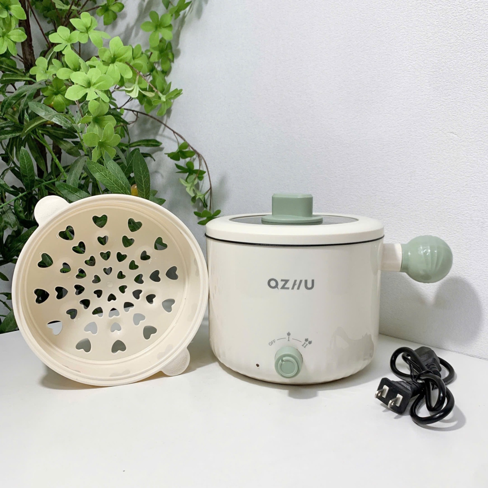[36] Nồi Lẩu Điện AZHU Mini -Có Khay Hấp
