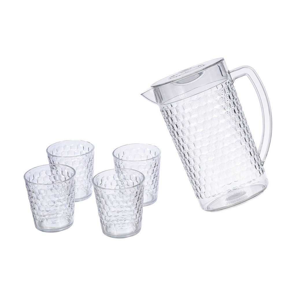 [12] Bộ Ca Tổ Ong 1900ml 4 Cốc Hokori 6075-1