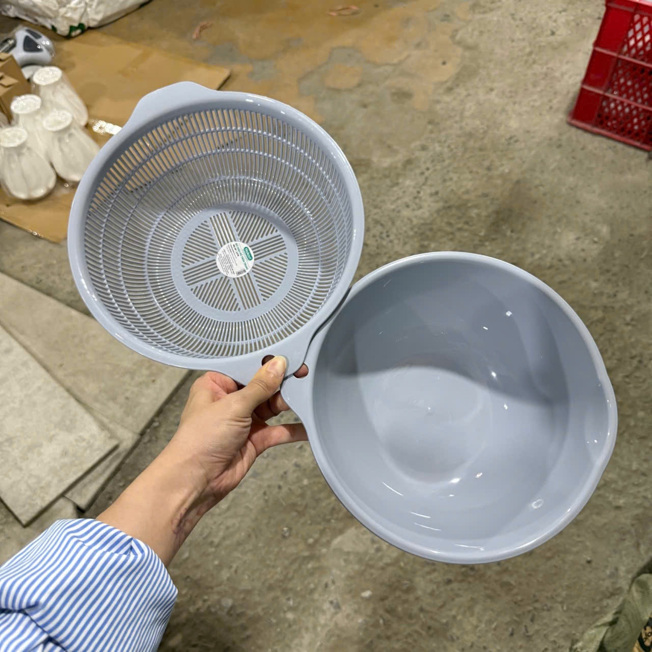 [24] Bộ Chậu Rổ Tròn Trung Hokori 2376