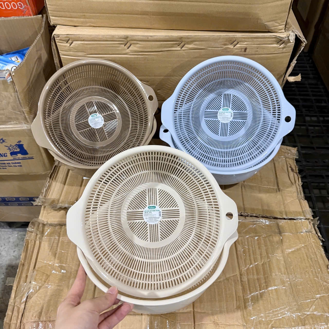 [24] Bộ Chậu Rổ Tròn Trung Hokori 2376