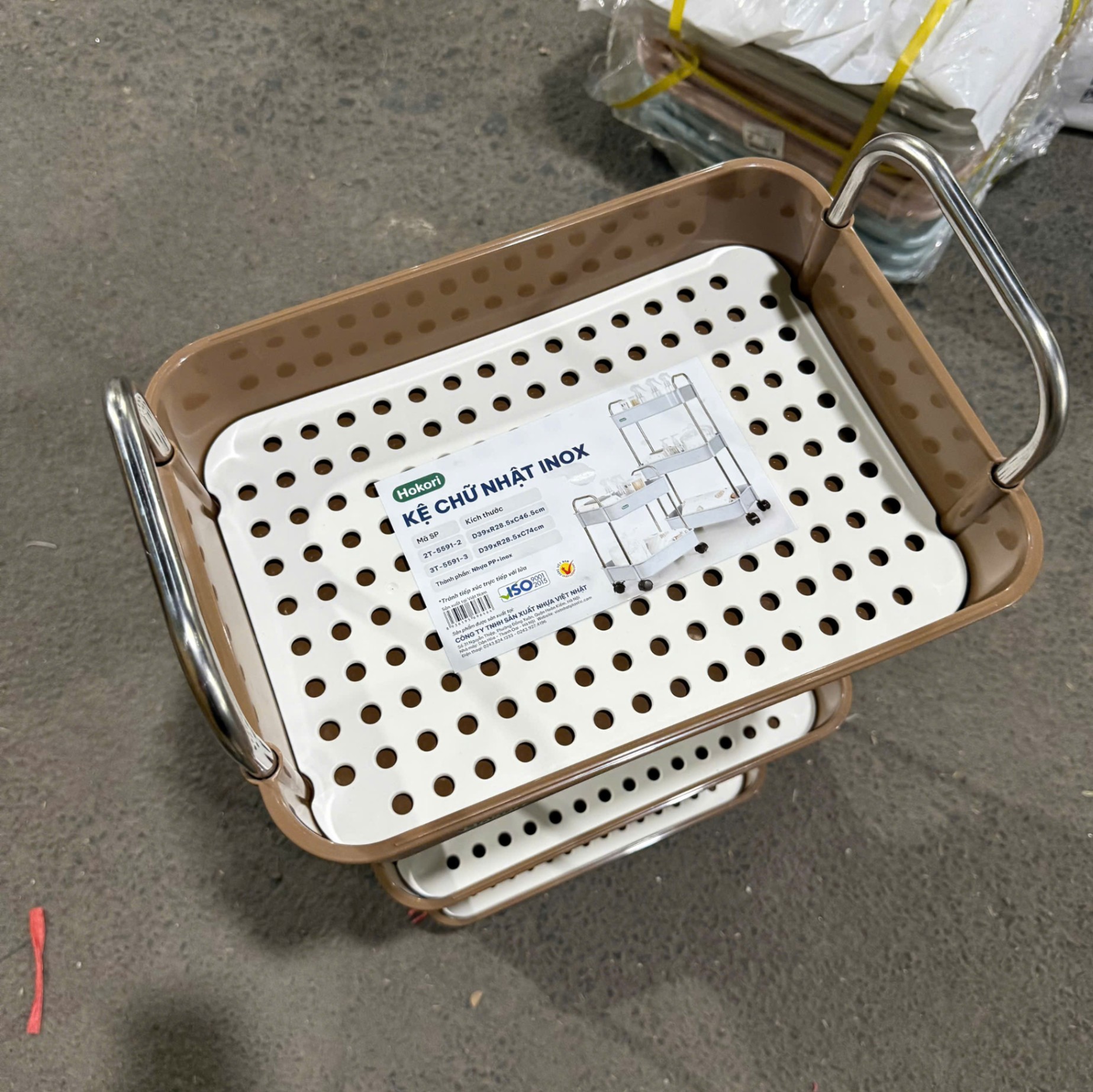 [3] Kệ Chữ Nhật Inox 3T Hokori 5591-3