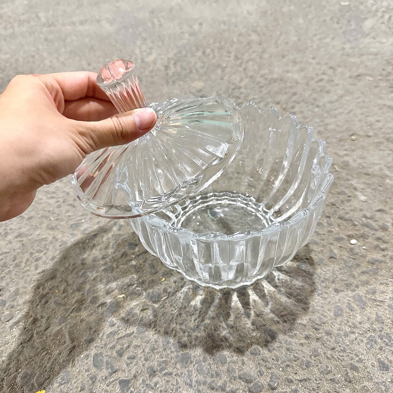 [18] Hũ Mứt Size Đại 16cm Trắng CB3155B
