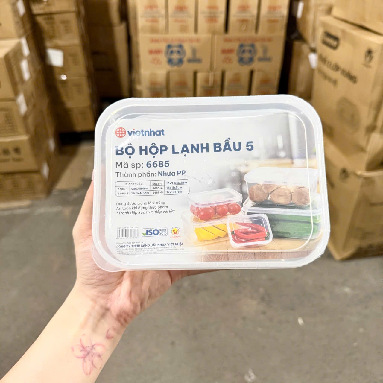 [36] Bộ 5 Hộp Lạnh Bầu 6685