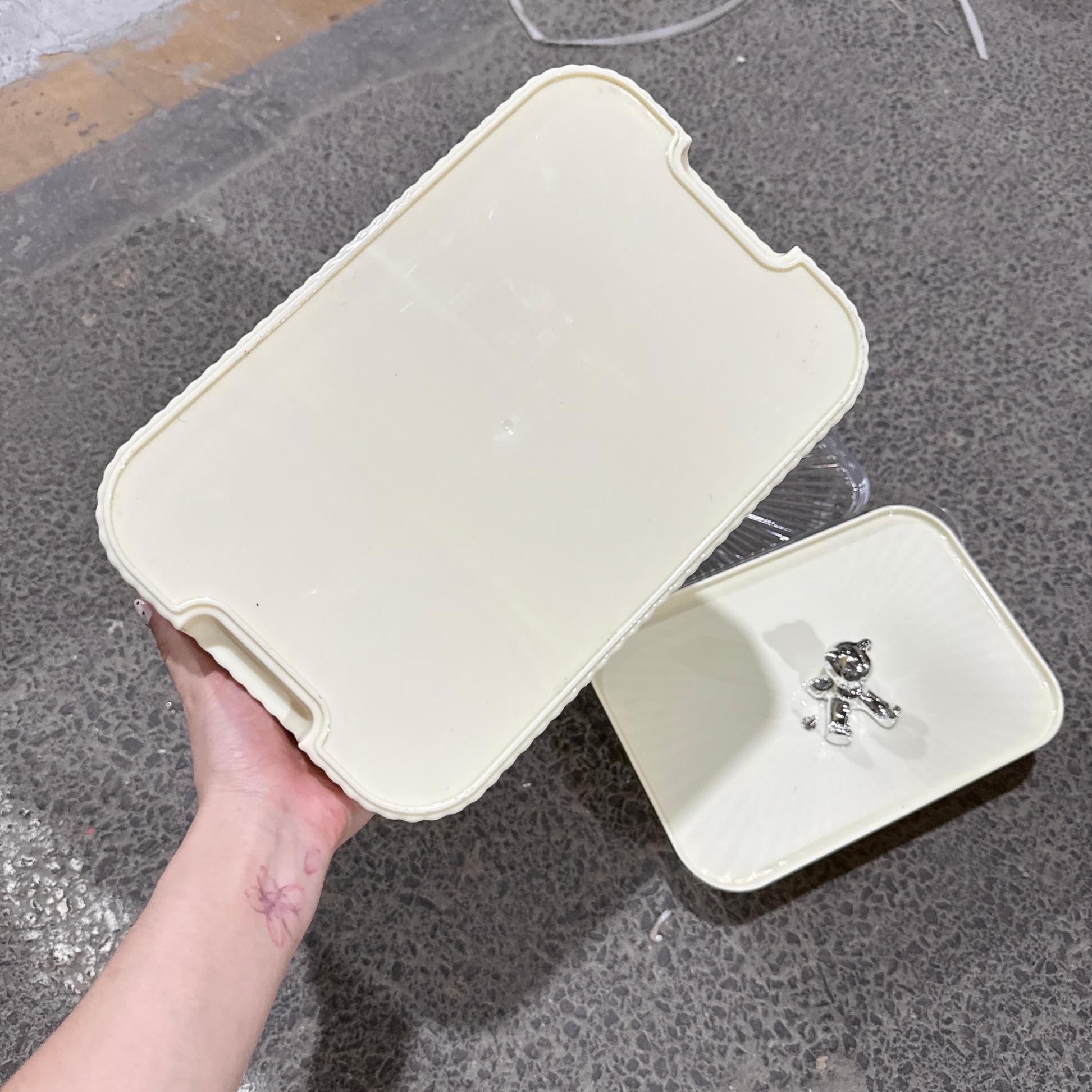 [40] Khay Mứt Gấu 6 ô Chữ Nhật 450