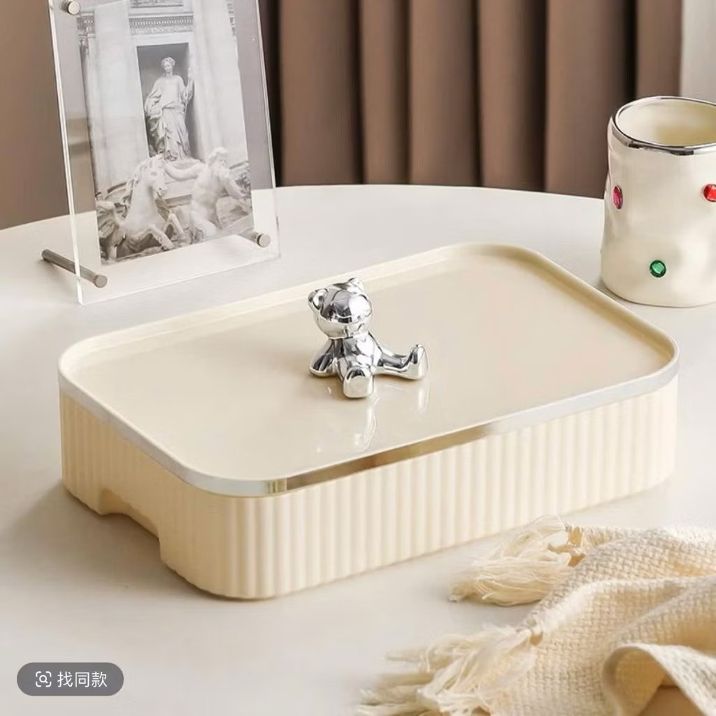 [40] Khay Mứt Gấu 6 ô Chữ Nhật 450