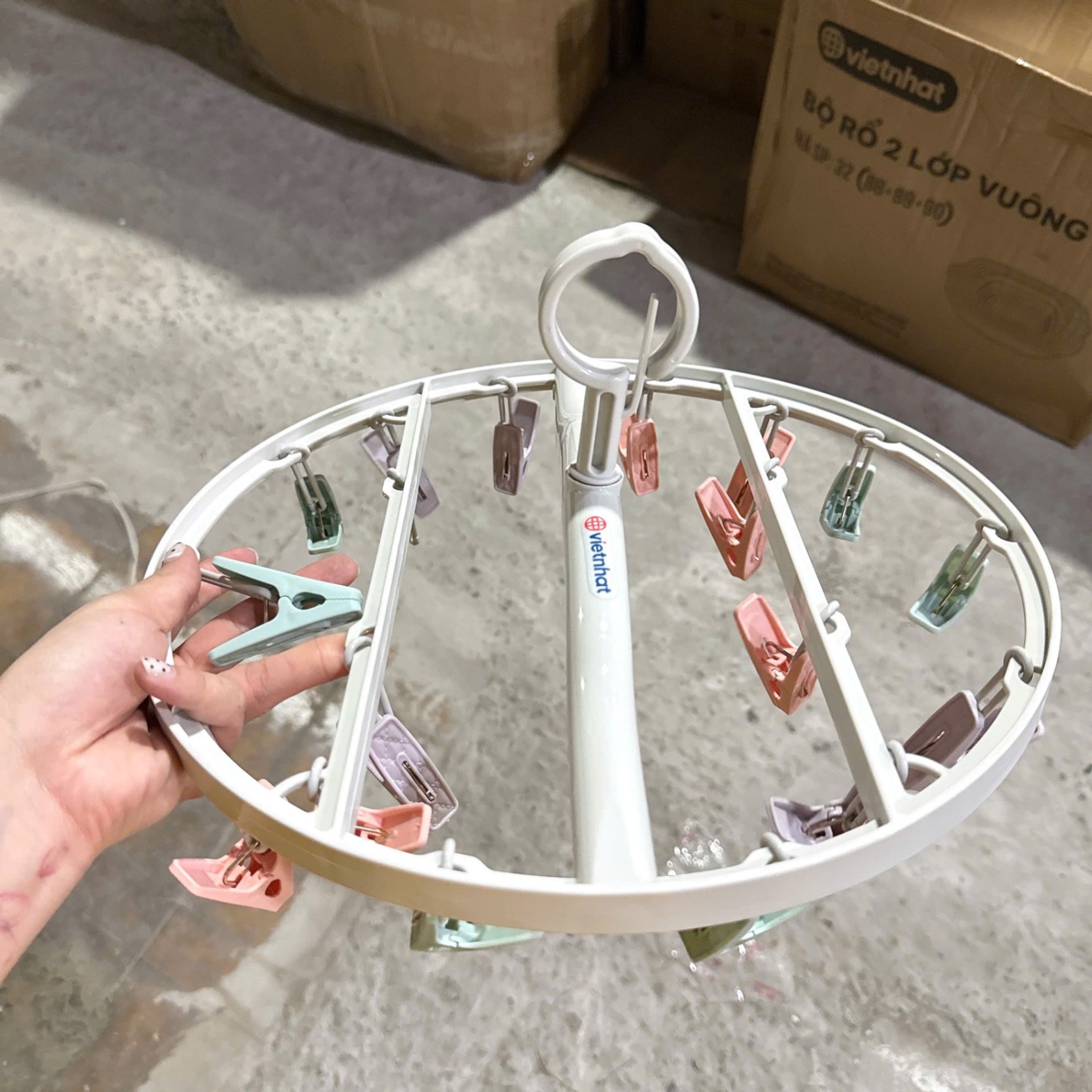 [12] Mắc Dù Tròn Đa Sắc 18 Kẹp 2798