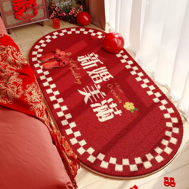 [100] Thảm Đầu Giường Tone Đỏ May Mắn