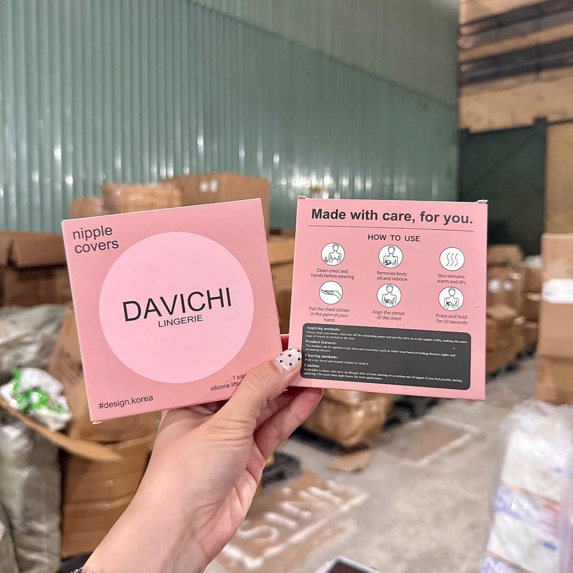 [500] Hộp 2 Miếng Dán Ngực Chống Mồ Hôi DAVICHI