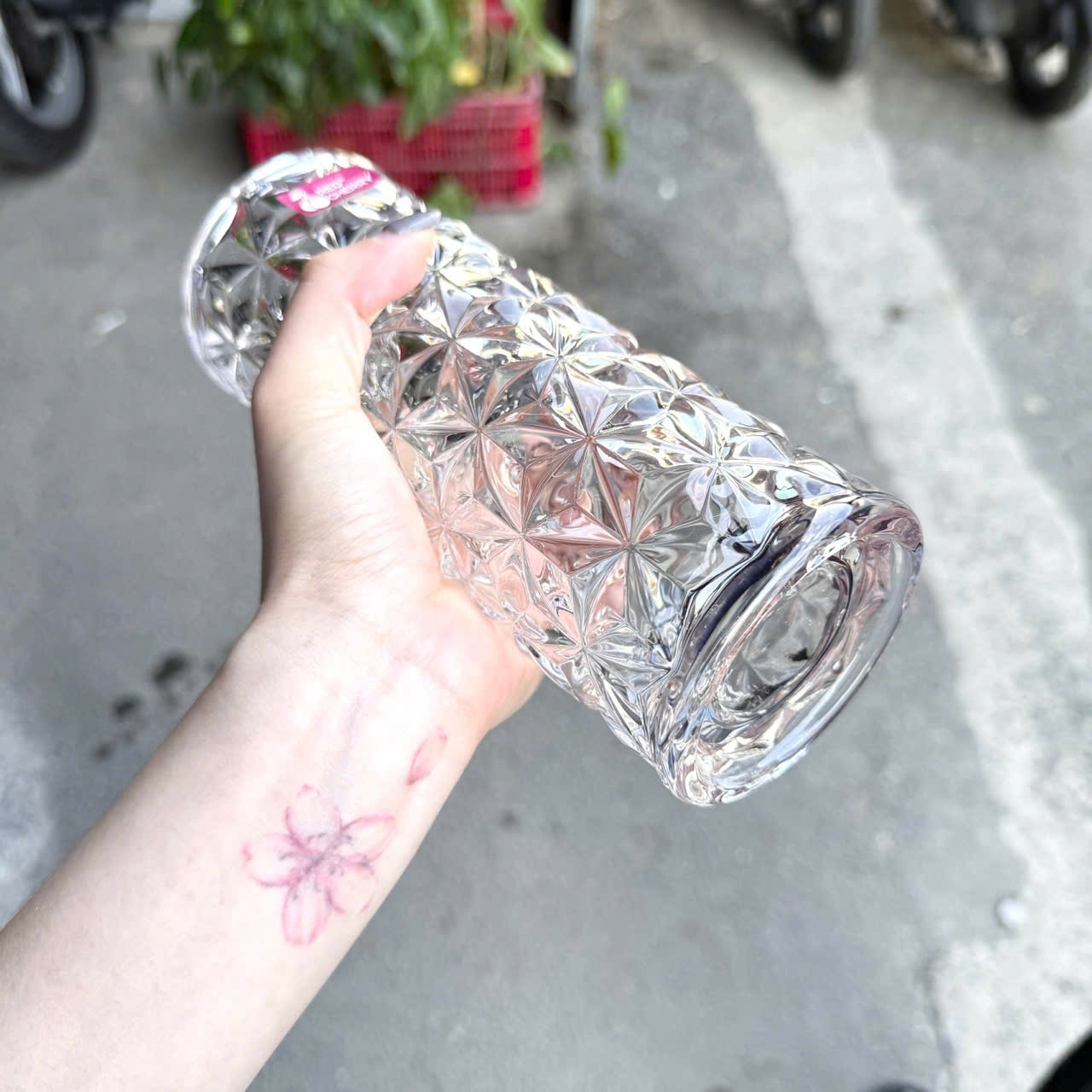 [24] Lọ Hoa Thuỷ Tinh Ống FB066B 20cm