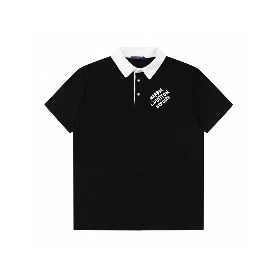 LV - ĐEN CỔ TRẮNG, CHỮ - LV074-T