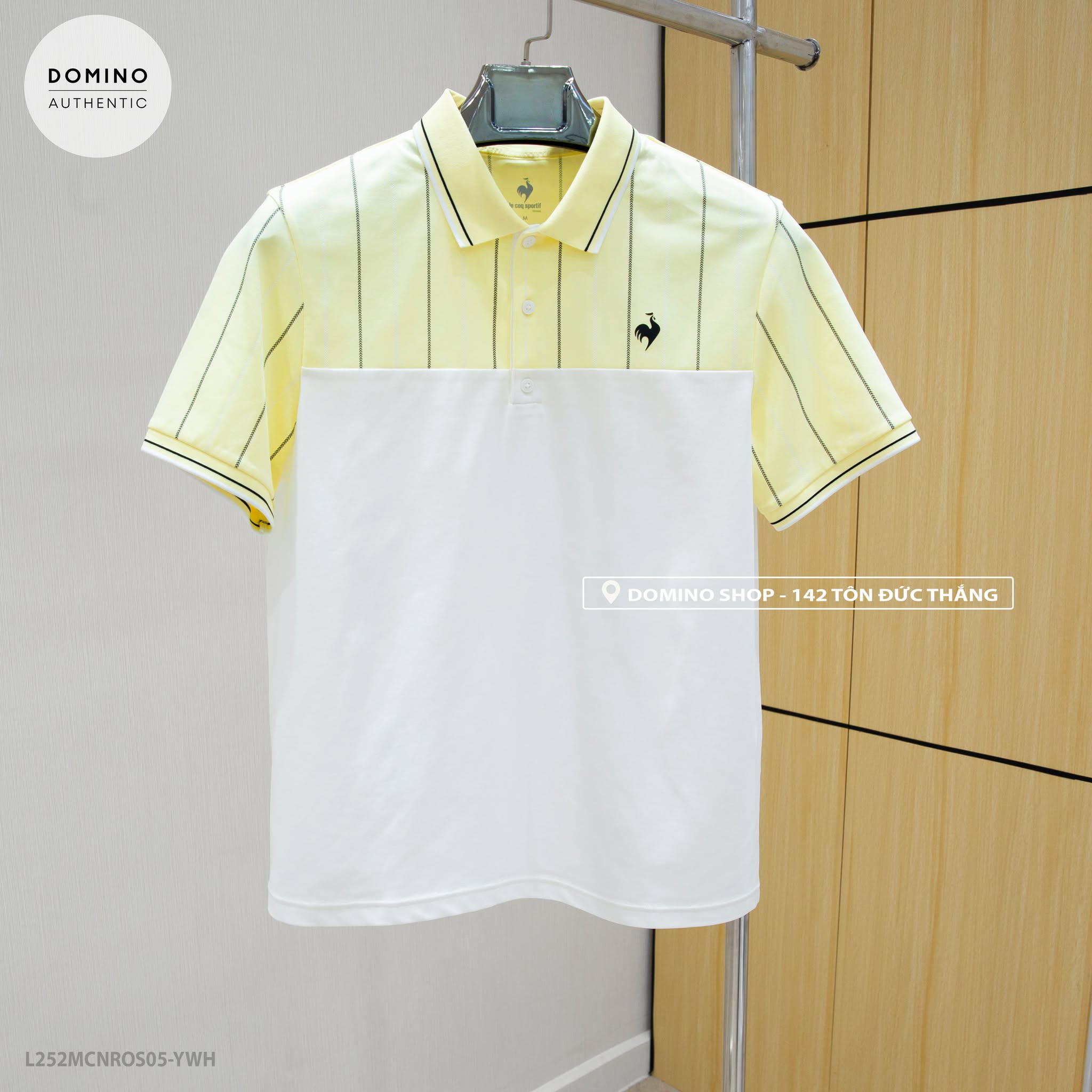 LECOQ - TRẮNG PHỐI VÀNG KẺ ĐEN - L252MCNROS05-YWH