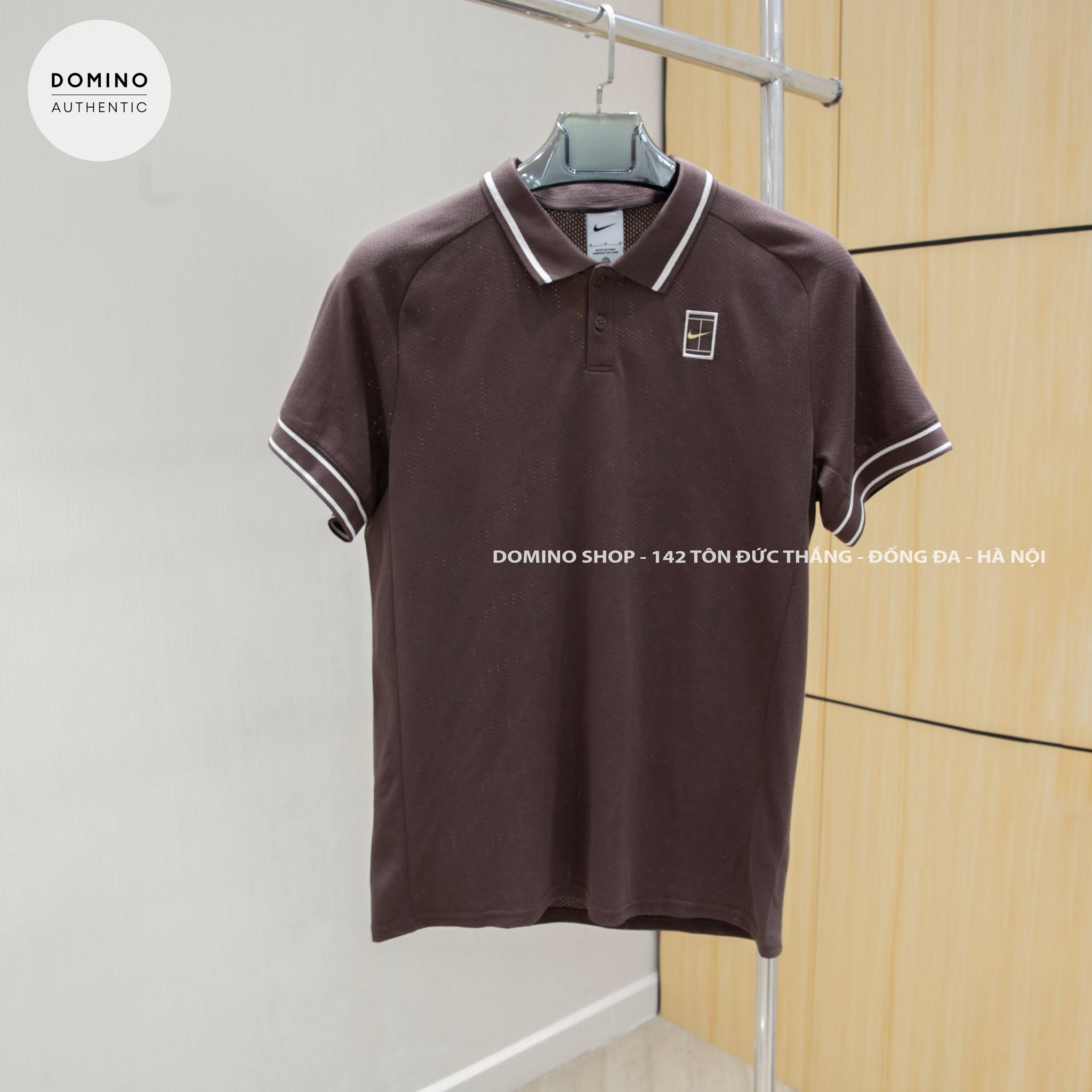 NIKE COURT HERITAGE TENNIS POLO BLACK - FQ2102-237