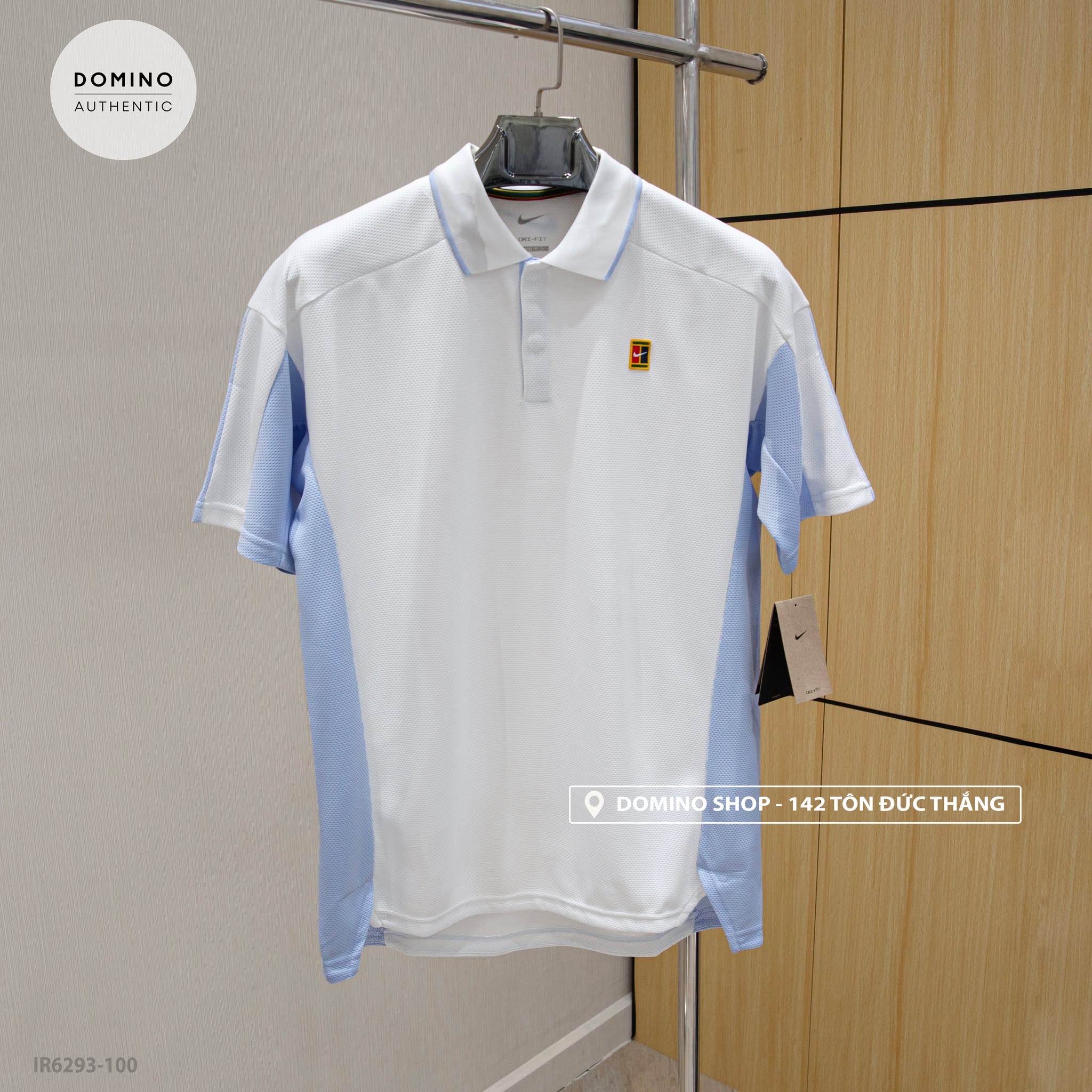 NIKE DRI-FIT MEN'S TENNIS POLO HERITAGE SHIRT - IR6293-100