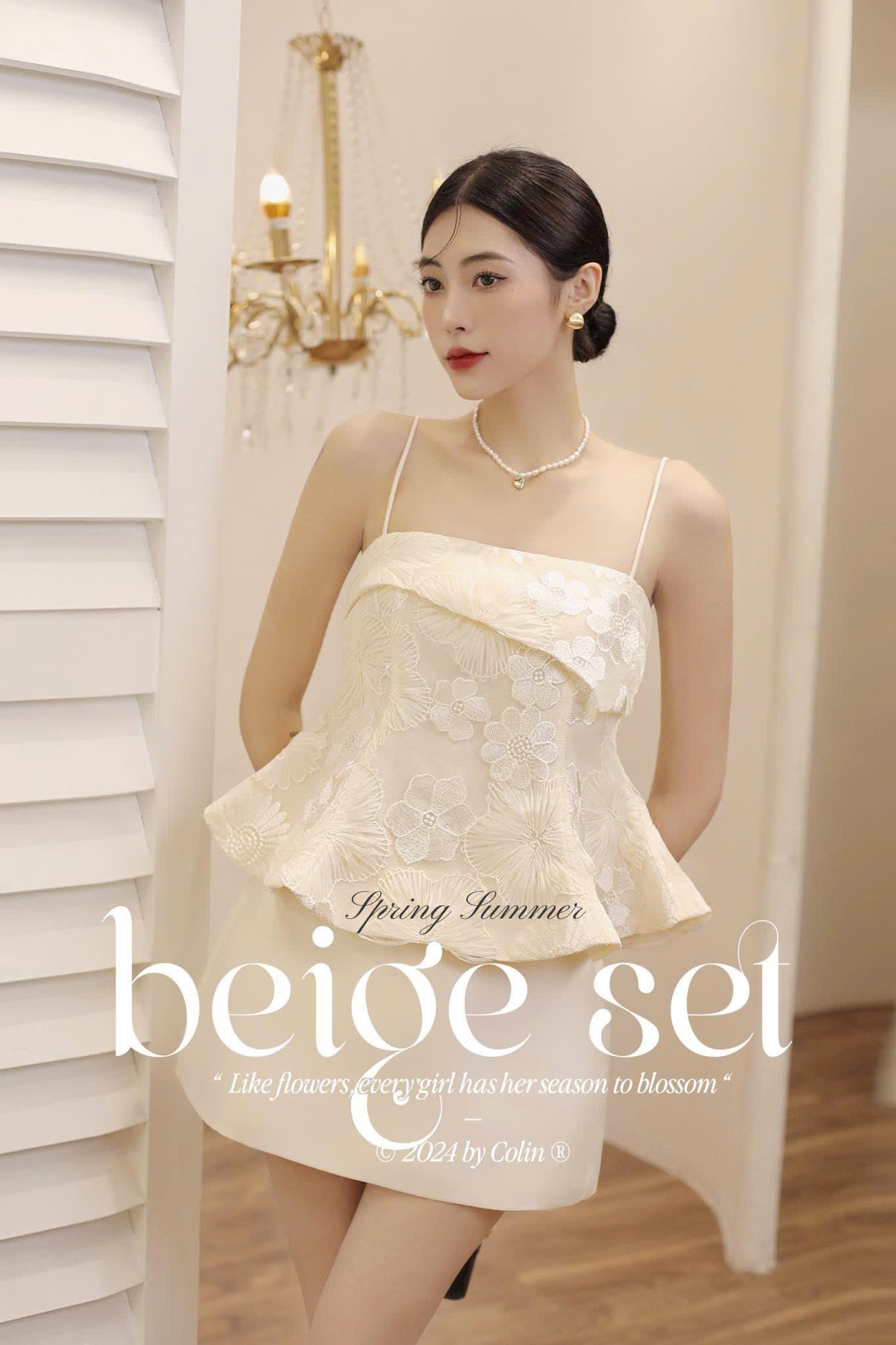 ÁO DÂY REN NẸP CỔ