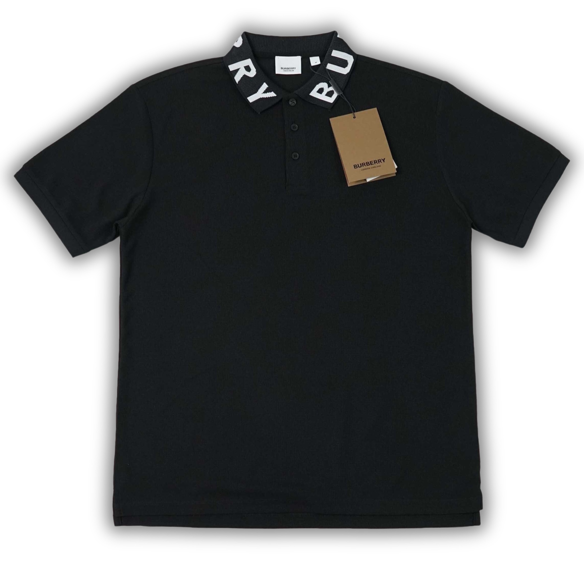 Burberry logo sales intarsia polo shirt